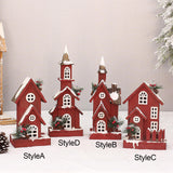 Maxbell Village House Christmas LED Lights Buildings Winter Snow Scene Landscape StyleA 16x13x30cm