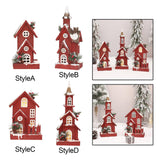 Maxbell Village House Christmas LED Lights Buildings Winter Snow Scene Landscape StyleA 16x13x30cm