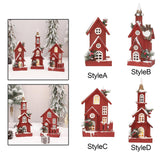 Maxbell Village House Christmas LED Lights Buildings Winter Snow Scene Landscape StyleA 16x13x30cm