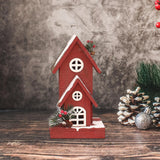 Maxbell Village House Christmas LED Lights Buildings Winter Snow Scene Landscape StyleA 16x13x30cm