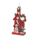 Maxbell Village House Christmas LED Lights Buildings Winter Snow Scene Landscape Style B 15x11x40cm
