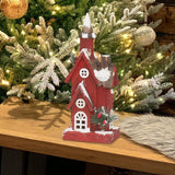 Maxbell Village House Christmas LED Lights Buildings Winter Snow Scene Landscape Style B 15x11x40cm