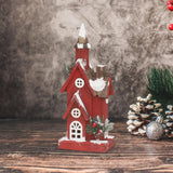 Maxbell Village House Christmas LED Lights Buildings Winter Snow Scene Landscape Style B 15x11x40cm