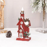 Maxbell Village House Christmas LED Lights Buildings Winter Snow Scene Landscape Style B 15x11x40cm