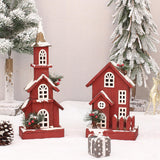 Maxbell Village House Christmas LED Lights Buildings Winter Snow Scene Landscape StyleC 19x12x29cm