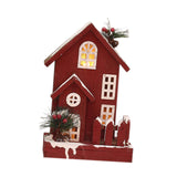 Maxbell Village House Christmas LED Lights Buildings Winter Snow Scene Landscape StyleC 19x12x29cm