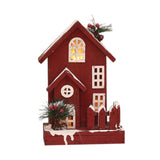 Maxbell Village House Christmas LED Lights Buildings Winter Snow Scene Landscape StyleC 19x12x29cm