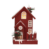 Maxbell Village House Christmas LED Lights Buildings Winter Snow Scene Landscape StyleC 19x12x29cm