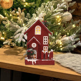 Maxbell Village House Christmas LED Lights Buildings Winter Snow Scene Landscape StyleC 19x12x29cm