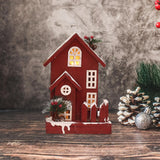 Maxbell Village House Christmas LED Lights Buildings Winter Snow Scene Landscape StyleC 19x12x29cm