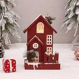 Maxbell Village House Christmas LED Lights Buildings Winter Snow Scene Landscape StyleC 19x12x29cm