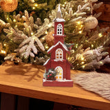 Maxbell Village House Christmas LED Lights Buildings Winter Snow Scene Landscape StyleD 16x9x45cm