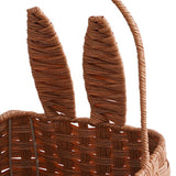 Maxbell Cute Bunny Easter Basket for Family Home Wedding Garden Decoration brown