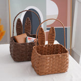 Maxbell Cute Bunny Easter Basket for Family Home Wedding Garden Decoration brown