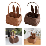 Maxbell Cute Bunny Easter Basket for Family Home Wedding Garden Decoration brown