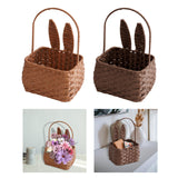 Maxbell Cute Bunny Easter Basket for Family Home Wedding Garden Decoration brown