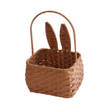 Maxbell Cute Bunny Easter Basket for Family Home Wedding Garden Decoration brown