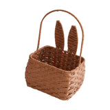 Maxbell Cute Bunny Easter Basket for Family Home Wedding Garden Decoration brown