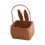 Maxbell Cute Bunny Easter Basket for Family Home Wedding Garden Decoration brown