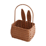 Maxbell Cute Bunny Easter Basket for Family Home Wedding Garden Decoration brown