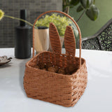 Maxbell Cute Bunny Easter Basket for Family Home Wedding Garden Decoration brown
