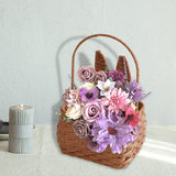 Maxbell Cute Bunny Easter Basket for Family Home Wedding Garden Decoration brown