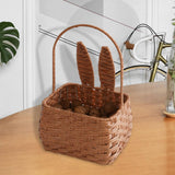 Maxbell Cute Bunny Easter Basket for Family Home Wedding Garden Decoration brown