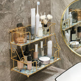 Maxbell Bathroom Organizer Rack Shower Caddy Shelf Makeup Storage Rack Coutertop Multicolor