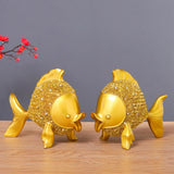 Maxbell Decorative Resin Goldfish Figurine Statue Decoration Gift ,19x34cm