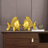 Maxbell Decorative Resin Goldfish Figurine Statue Decoration Gift ,19x34cm
