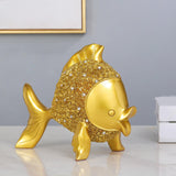 Maxbell Decorative Resin Goldfish Figurine Statue Decoration Gift ,19x34cm