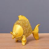 Maxbell Decorative Resin Goldfish Figurine Statue Decoration Gift ,19x34cm