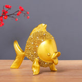 Maxbell Decorative Resin Goldfish Figurine Statue Decoration Gift ,19x34cm