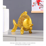 Maxbell Decorative Resin Goldfish Figurine Statue Decoration Gift ,19x34cm