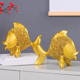 Maxbell Decorative Resin Goldfish Figurine Statue Decoration Gift ,19x34cm