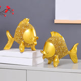 Maxbell Decorative Resin Goldfish Figurine Statue Decoration Gift ,19x34cm