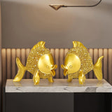 Maxbell Decorative Resin Goldfish Figurine Statue Decoration Gift ,19x34cm