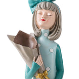 Maxbell Creative Girl Statue Figurines art crafts Desktop Salon Gift Gray