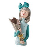 Maxbell Creative Girl Statue Figurines art crafts Desktop Salon Gift Gray