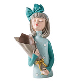 Maxbell Creative Girl Statue Figurines art crafts Desktop Salon Gift Gray
