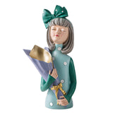 Maxbell Creative Girl Statue Figurines art crafts Desktop Salon Gift Purple