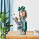 Maxbell Creative Girl Statue Figurines art crafts Desktop Salon Gift Purple