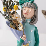 Maxbell Creative Girl Statue Figurines art crafts Desktop Salon Gift Purple