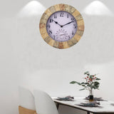 Maxbell Outdoor Hanging Clock Waterproof Temperature Display for Living Room