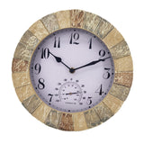 Maxbell Outdoor Hanging Clock Waterproof Temperature Display for Living Room