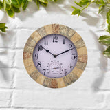 Maxbell Outdoor Hanging Clock Waterproof Temperature Display for Living Room