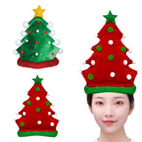 Maxbell Christmas Tree Hat Photo Props Adults Xmas Headgear for Masquerade Holiday Green