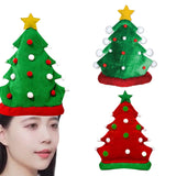 Maxbell Christmas Tree Hat Photo Props Adults Xmas Headgear for Masquerade Holiday Green