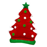 Maxbell Christmas Tree Hat Photo Props Adults Xmas Headgear for Masquerade Holiday Red