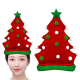 Maxbell Christmas Tree Hat Photo Props Adults Xmas Headgear for Masquerade Holiday Red